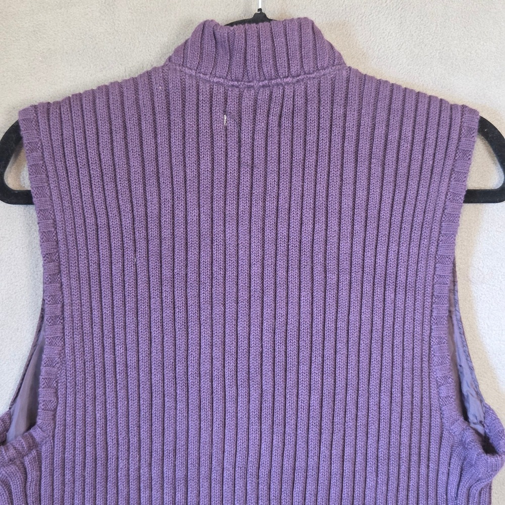 Christopher & Banks Purple Suede Knit Vest Women's XL Western Rustic Layering - Picture 7 of 13